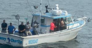 Read more about the article Hooked on Thrill: Epic Shark Fishing Trips Aboard the Sorry Charlie